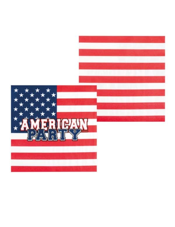 20 Servietten US-Party 33 x 33 cm