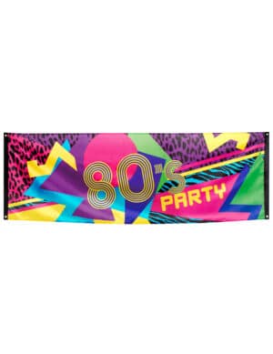 80er-Partybanner 74x220cm