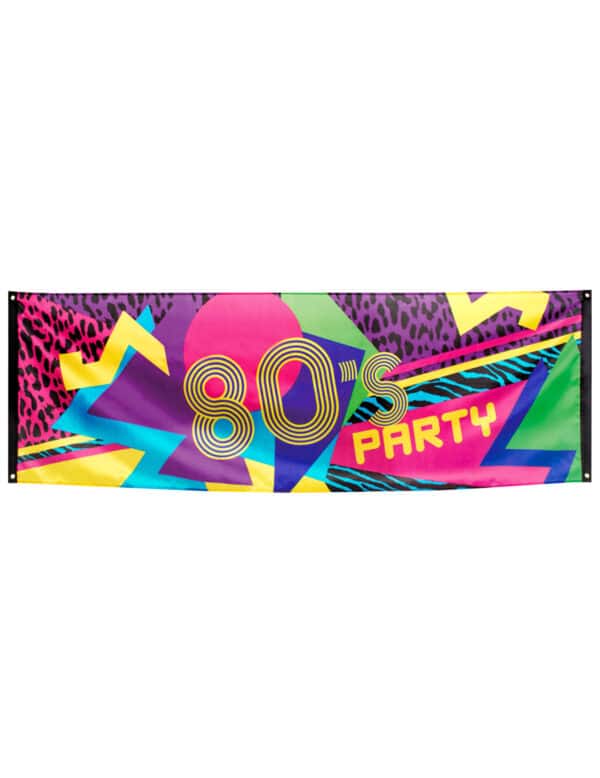 80er-Partybanner 74x220cm