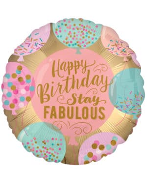 Aluminiumballon Folienballon 'Happy Birthday' bunt 43cm