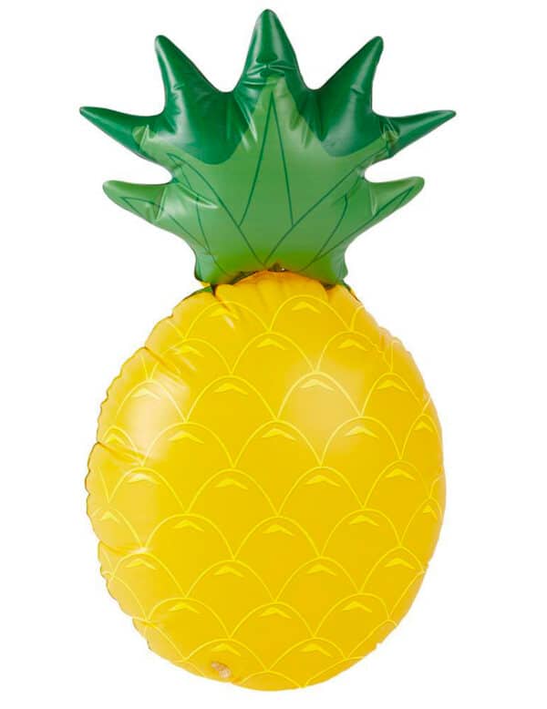 Aufblasbare Ananas Dekoration für Sommerparty gelb-grün 59 cm