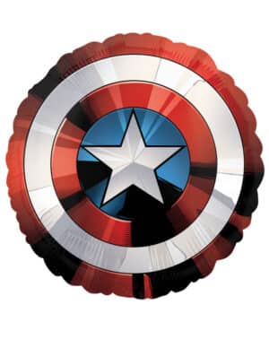Avengers-Folienballon Captain Americas Schild rot-weiss-blau 71cm