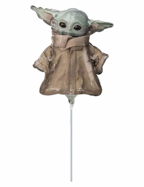 Baby Yoda-Luftballon The Mandalorian Star Wars Deko grün-braun 23 cm