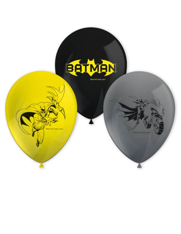 Batman Latex Ballons 8 Stück bunt 26 cm