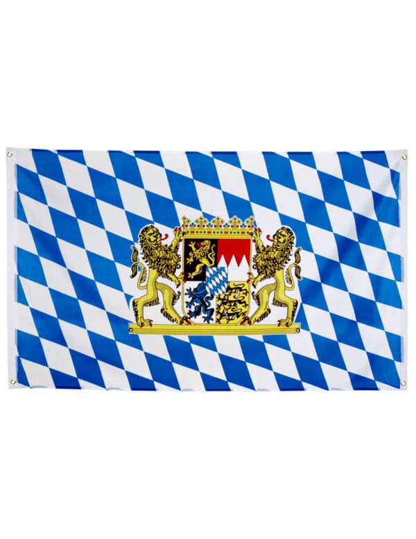 Bayern-Banner Bayerische Fahne Raumdeko blau-weiss-bunt 90 x 150cm