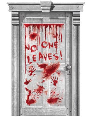 Blutige Tür Halloween-Dekoration rot 165x85cm