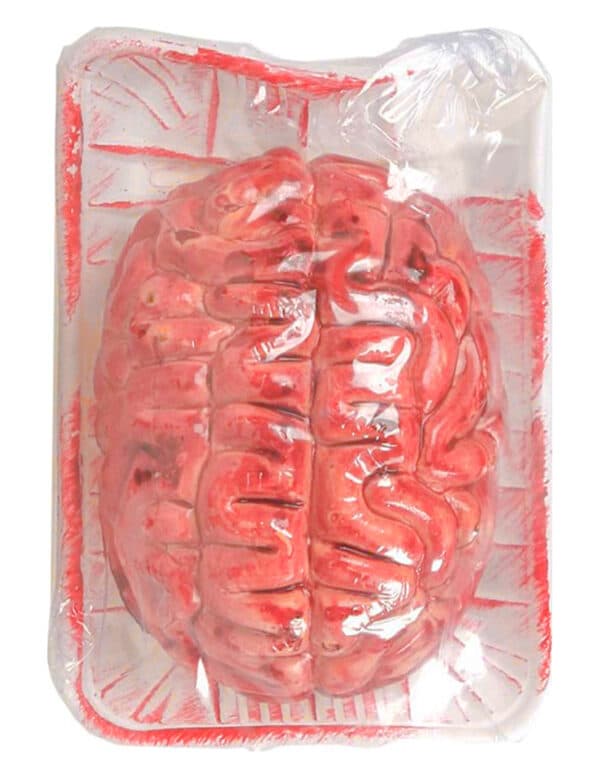 Blutiges Gehirn Halloween Party-Deko rot 8x15x9cm