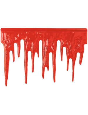 Blutstropfen Halloween Wanddeko-Folie rot 60x40cm