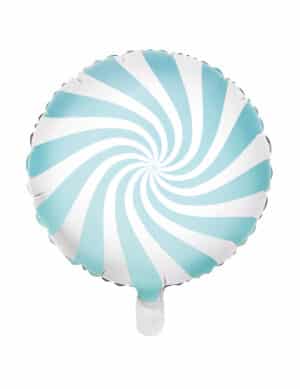 Bon-Bon-Luftballon lustiger Motivballon weiss-blau 45cm