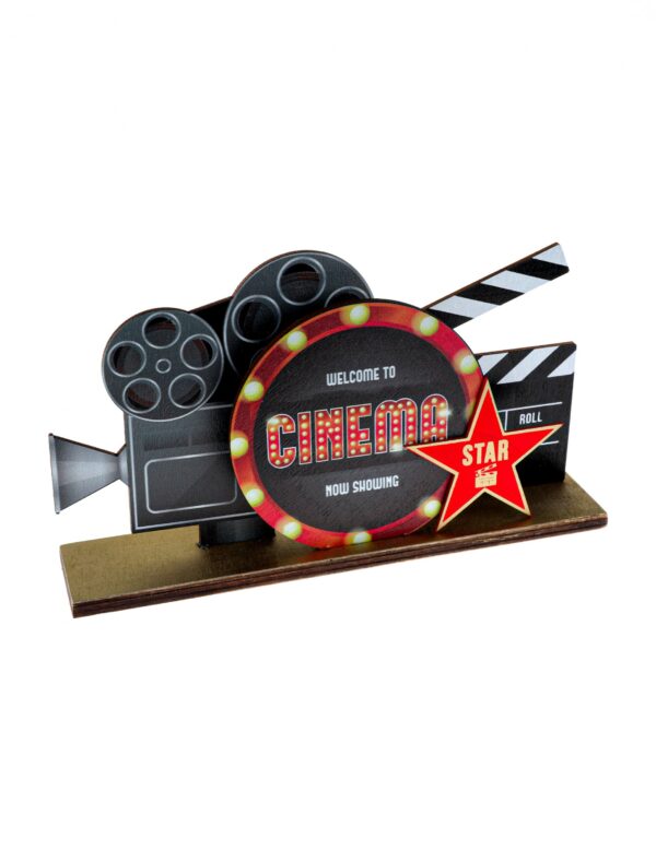 Kino-Deko Tischdeko mit Filmklappe schwarz-rot