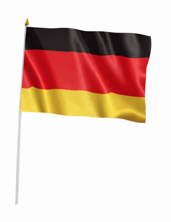 Deutschlandflagge 30 x 45 cm mit Stange