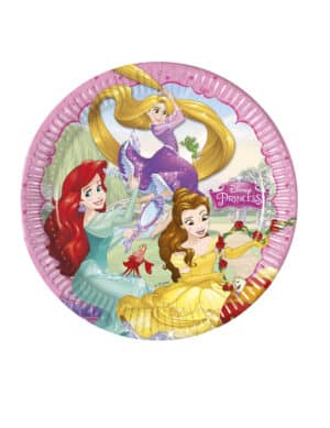 Disney-Prinzessinnen Pappteller 8 Stück bunt 23 cm