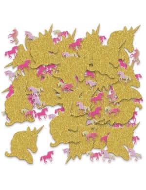 Einhorn-Tischkonfetti rosa-gold 70 g