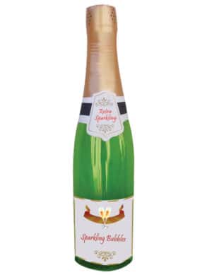 Faltbare Champagnerflasche Partydeko bunt 76cm