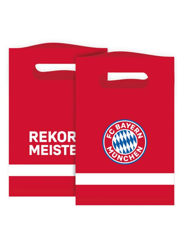 FC Bayern München Geschenktüten 8 Stück rot-weiß-blau 15 x 23 cm