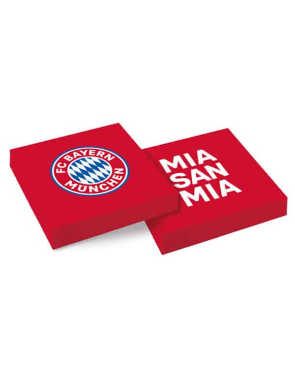 FC Bayern München Servietten 20 Stück rot-weiß-blau 33 x 33 cm