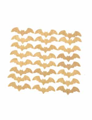 Fledermaus Tischkonfetti aus Holz 24 Stück gold 4 cm
