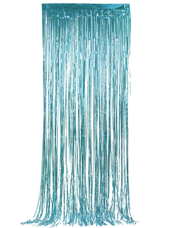 Fransen-Vorhang schimmernd Partydeko blau 90x250 cm