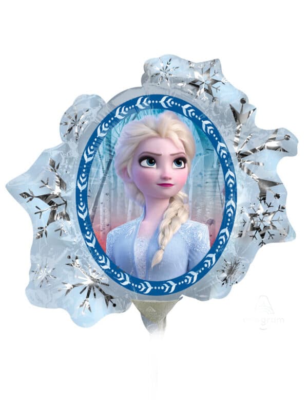 Frozen 2-Aluminiumballon Anna und Elsa Disney-Deko blau-silber