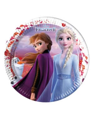 Frozen 2-Pappteller Disney Tischdeko 8 Stück bunt 23 cm
