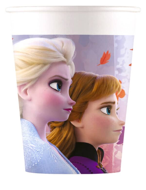 Frozen 2 -Partybecher für Mädchen 8 Stück bunt 200 ml