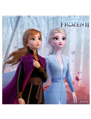 Frozen 2-Servietten Anna und Elsa Partydeko 16 Stück bunt 25x25 cm
