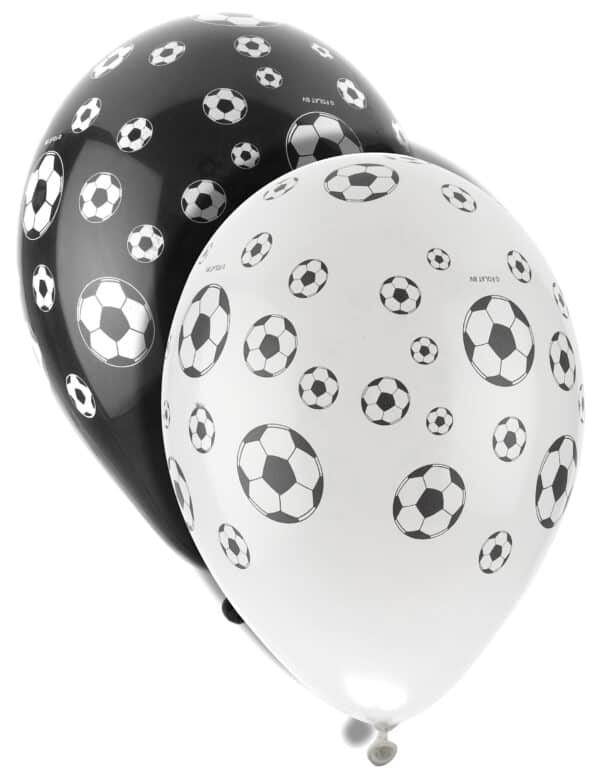 Fussball Luftballons Party-Deko 8 Stück schwarz-weiss 30cm