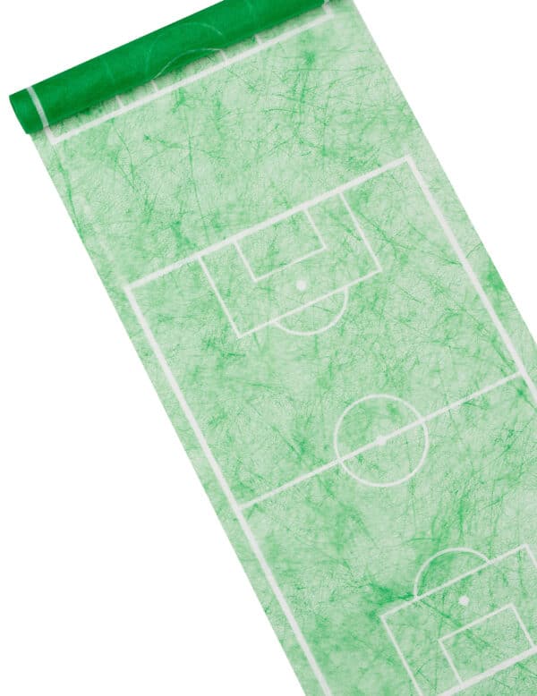 Fussball-Spielfeld-Tischläufer grün-weiß 5m