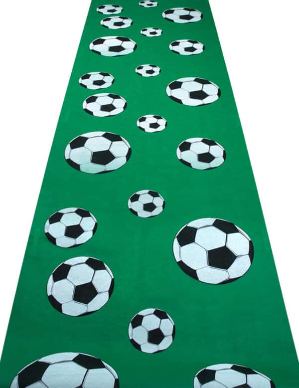 Fussball-Tisch-Läufer grün-schwarz-weiss 450x60cm