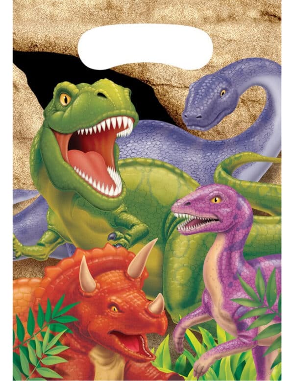 Geburtstags-Geschenktaschen Dinosaurier 8 Stück