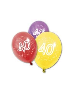 Geburtstags-Luftballons 40 Jahre 8 Stück