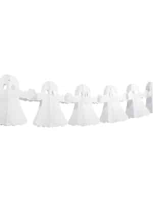 Geister Girlande Halloween Deko schwer entflammbar weiss 300x23cm