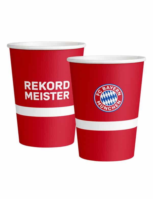 Große FC Bayern München Trinkbecher 6 Stück rot-weiß-blau 500 ml