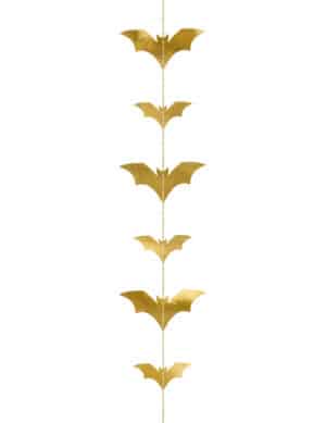 Fledermausgirlande Halloween-Raumdeko goldfarben 150 x 11 cm