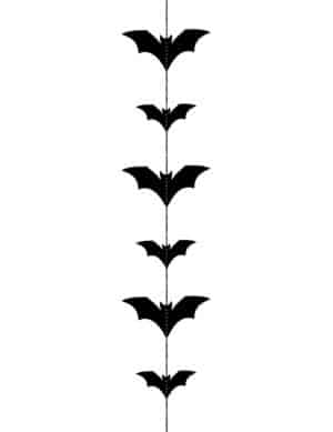 Fledermaus-Girlande Halloween-Partydeko schwarz 150 x 11 cm