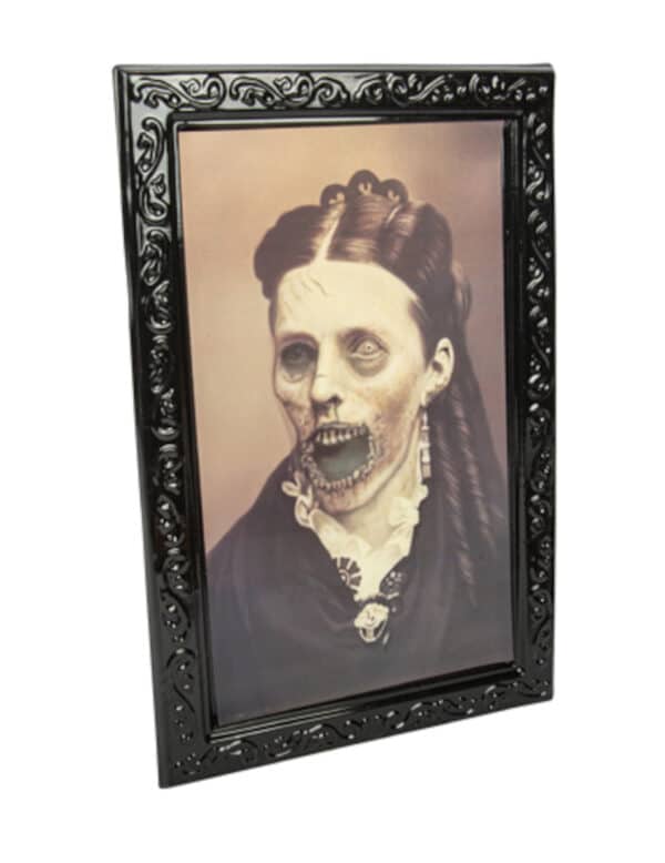 Halloween Bilderrahmen Wechselbild Frauenportrait 38x25 cm