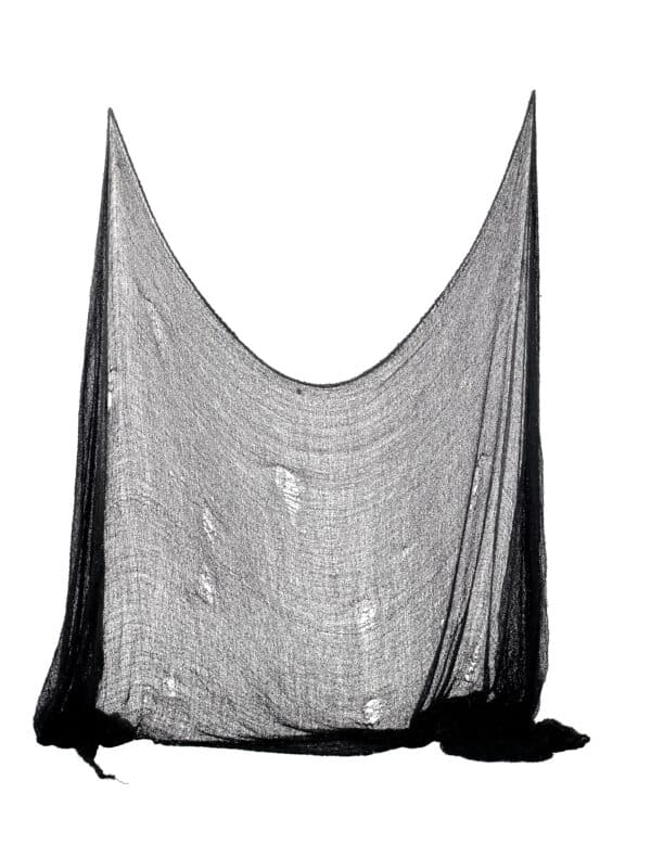 Halloween Deko-Fetzen-Tuch schwarz 75x300cm