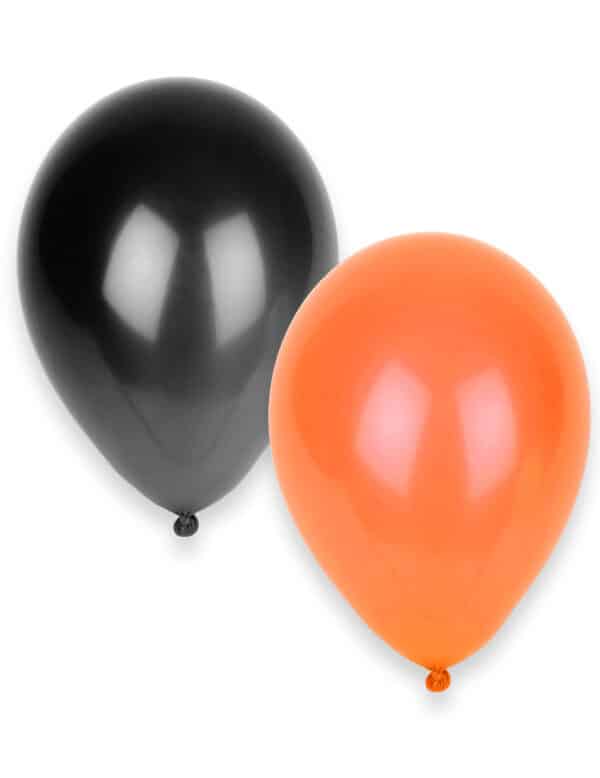 Halloween Luftballons Ballon Set 50 Stück schwarz-orange