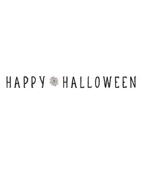 Happy Halloween Spinnennetz Girlande schwarz 180 cm