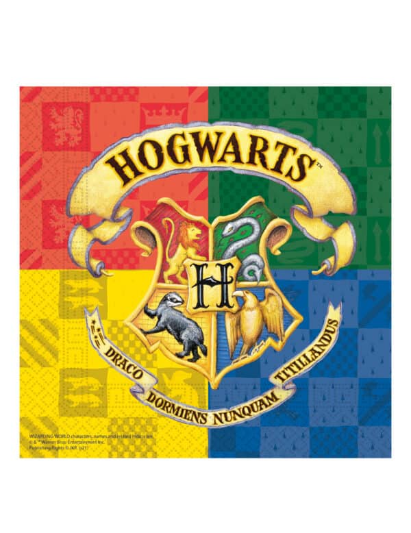Harry Potter-Papierservietten Hogwarts 20 Stück bunt 33 x 33 cm