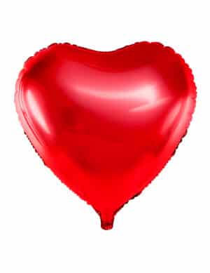 Herz-Luftballon Aluminium-Ballon Valentinstag-Deko rot 45cm