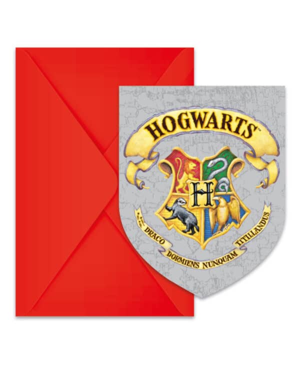 Hogwarts-Einladungen Harry Potter 6 Stück bunt 14