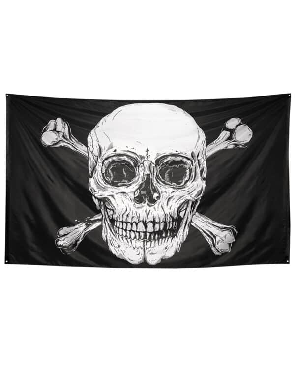 Jolly Roger-Piratenflagge Raumdeko schwarz-weiß 300 x 200 cm