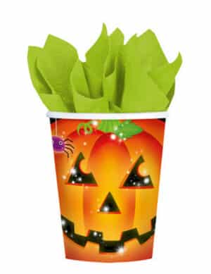 Kürbis Becher Halloween Becher Set 8 Stück bunt 266ml