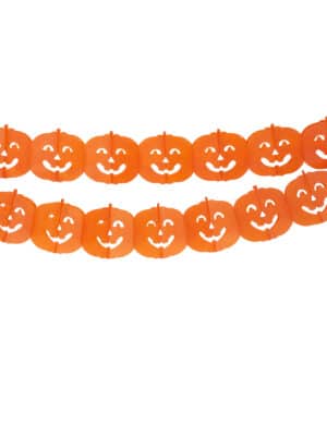 Kürbis Girlande Halloween Party-Deko schwer entflammbar orange 300x19