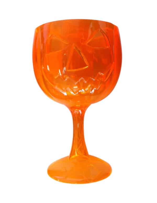 Kürbis-Kelch Halloween-Partydeko orange 18cm
