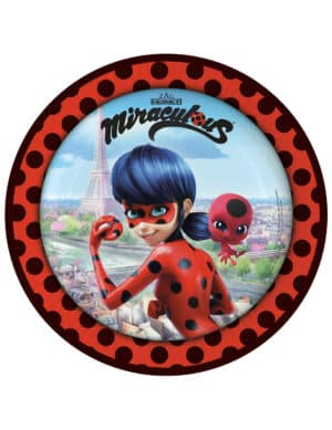 Ladybug-Papierteller Kindergeburtstag 8 Stück bunt 23cm