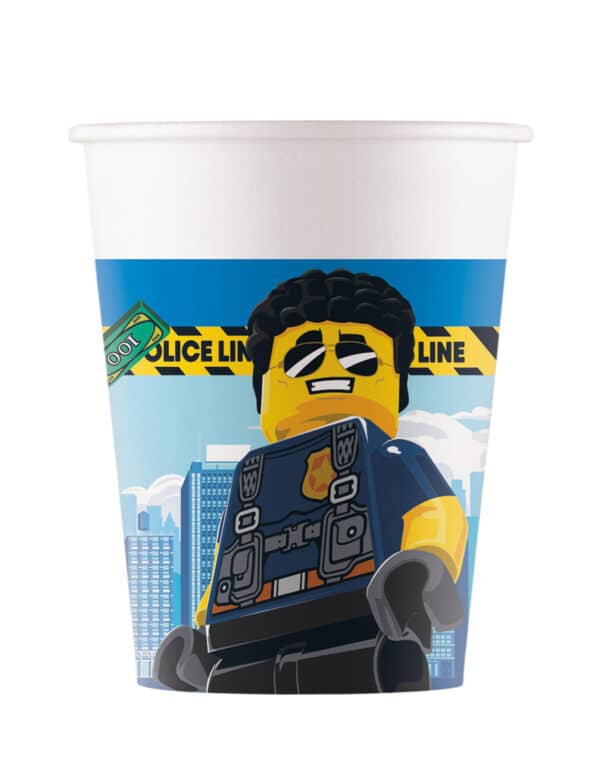 Lego City-Pappbecher FSC zertifiziert 8 Stück bunt 200 ml