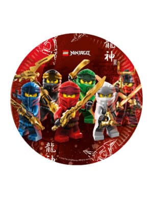 Lego Ninjago Partyteller Kindergeburtstag 8 Stück bunt 23 cm