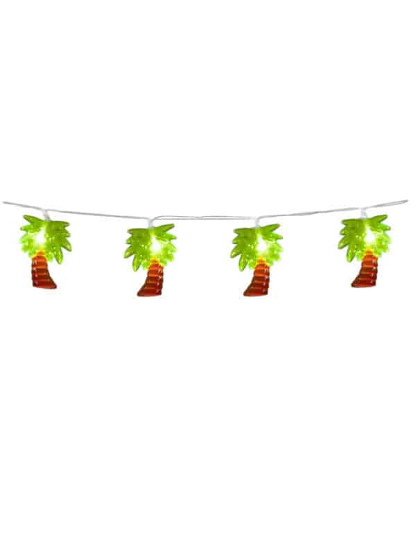 Leuchtende Palmen-Girlande Sommerparty-Deko bunt 140 cm